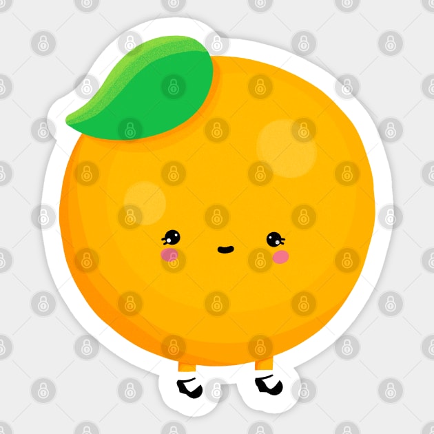 Pretty Orange Sticker by Doggomuffin 